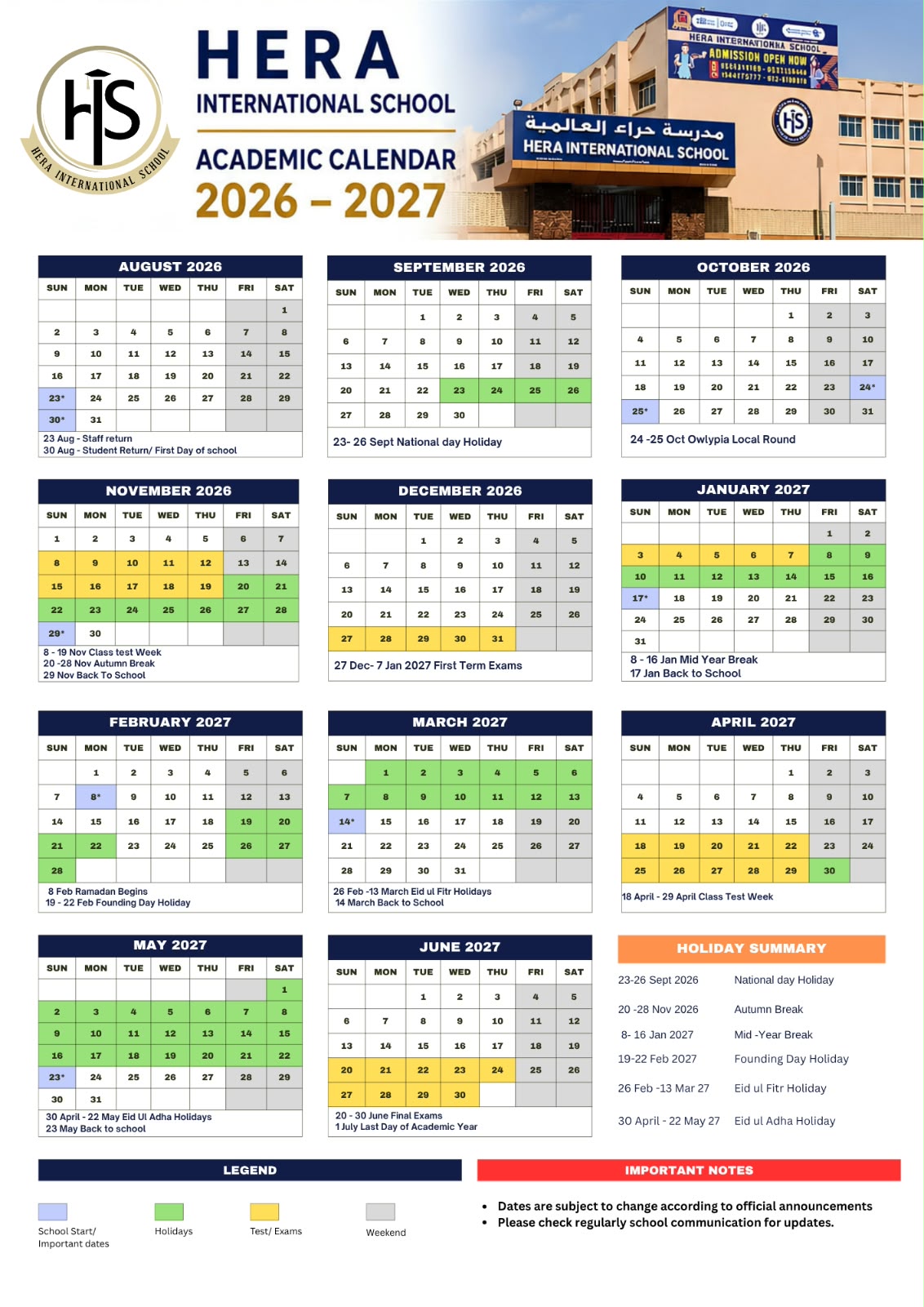 School Calendar